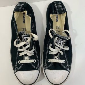 Converse Junior Classic Black Lowtops